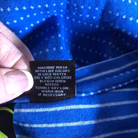 Sportelle Pullover Top Womens Size 2X Blue Striped Raglan Sleeve Sweatshirt - Picture 6 of 7